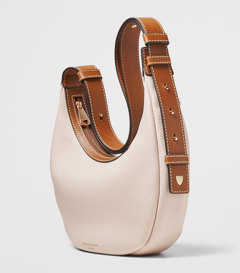 Aspinal of London small leather Soho Crescent shoulder bag, UK version