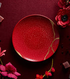Bernardaud Kintsugi Rouge Empereur dessert plate 21cm - British product