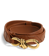 Harrods Bottega Veneta Andiamo Intrecciato Leather Belt 2cm- Buy online at McGrocer
