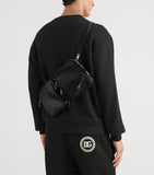Dolce&Gabbana patent leather cross-body bag with silver-tone hardware - British product