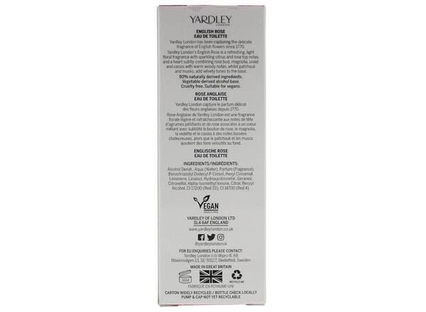 Yardley London Fragrant Rose Eau de Toilette 50ml (British brand)