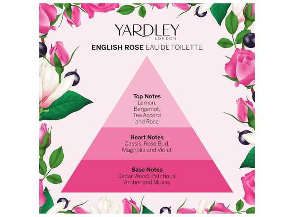 Yardley London Fragrant Rose Eau de Toilette 50ml (British brand)
