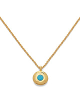 Harrods Monica Vinader Gold Vermeil and Turquoise May Birthstone Necklace- Buy online at McGrocer