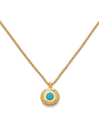 Monica Vinader gold vermeil turquoise birthstone necklace, UK version