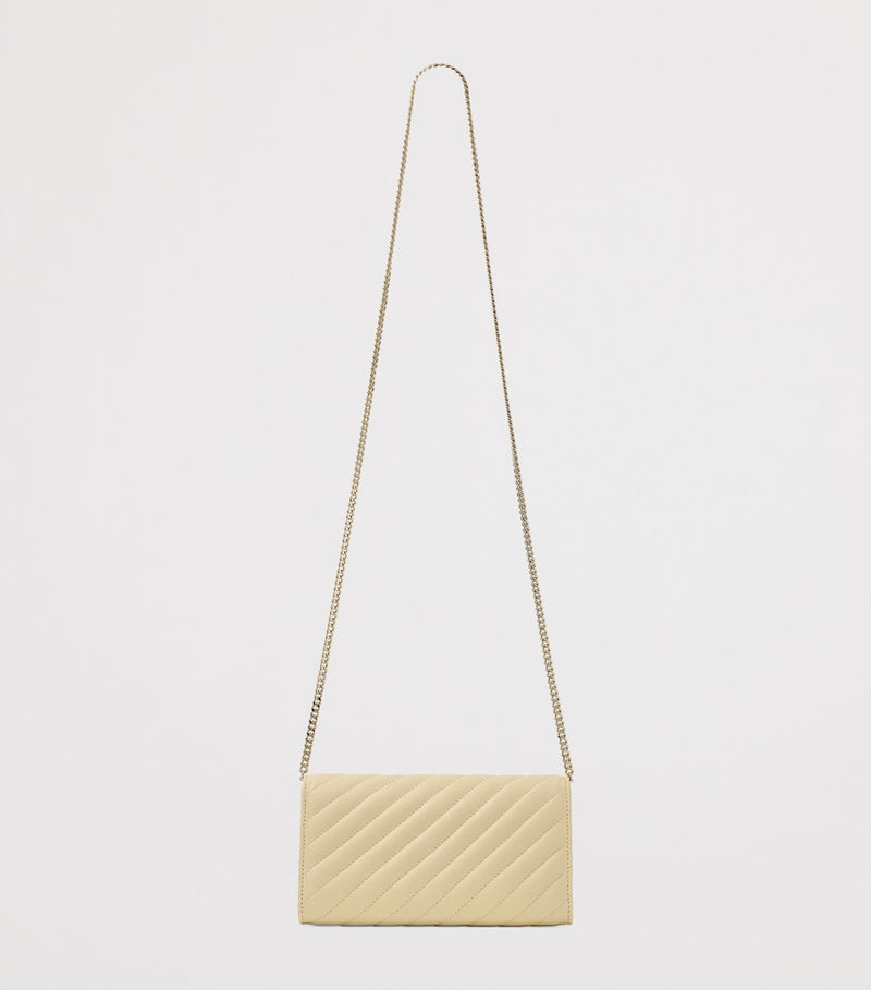 Jimmy Choo Curve chain wallet with monogram, imported from the UK