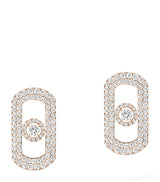 Harrods Messika So Move Rose Gold and Diamond Pavé Earrings (1.30ct)- Buy online at McGrocer