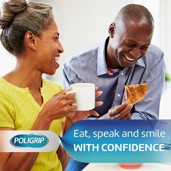 Poligrip denture fixative cream mint flavour 40g, imported from the UK