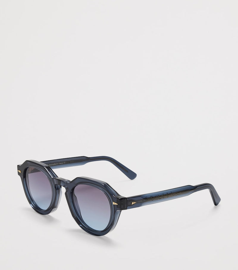 Ahlem Grenelle round acetate sunglasses with flat top lenses (British brand)