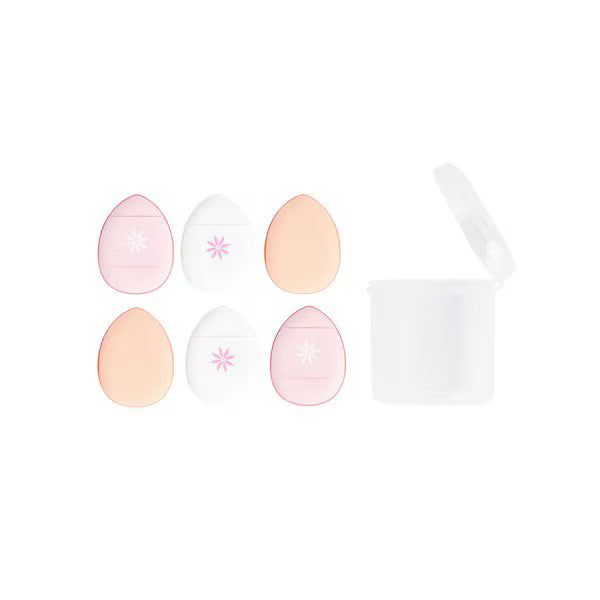 Brushworks Mini Pillow Puffs Makeup Sponges 6 Pack - British product