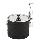 Harrods Waterproof Leather Ice Bucket Approximately 14cm x 15cm x 15cm- Buy online at McGrocer