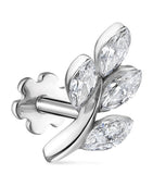 Maria Tash diamond vine threaded stud earring 8mm, imported from the UK