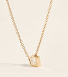 Azlee yellow gold shield diamond trace chain necklace - British product