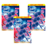 Bloo Colour Active toilet rim blocks 3 x 3 pack - British product
