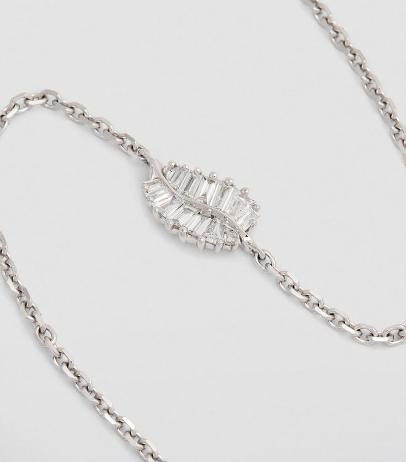 Anita Ko leaf diamond bracelet 18kt white gold - British product