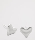 Monica Vinader heart sterling silver earrings (British brand)