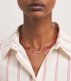 SHAY Rose Gold Diamond Ruby Deco Choker - British product