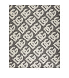 Dolce&Gabbana Casa wool-cashmere-silk logo throw 140x180cm, imported from the UK