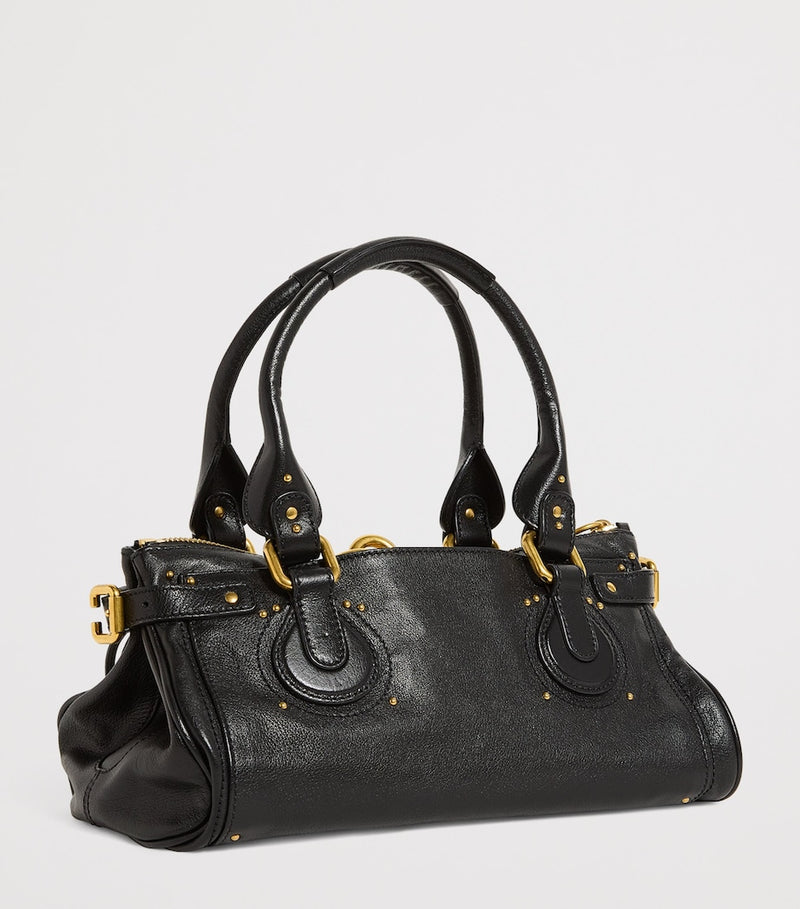 Chloé Paddington shoulder bag in glossy leather with gold-tone hardware (British brand)