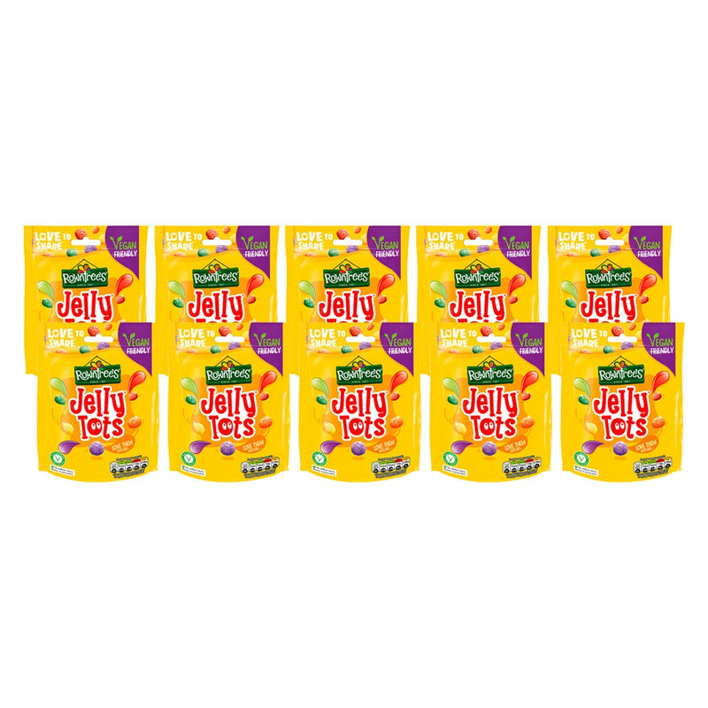 Rowntree's Jelly Tots sweet multipack 10 x 150g, imported from the UK