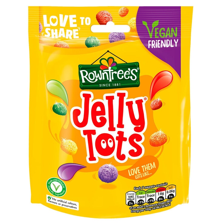 Rowntree's Jelly Tots sweet multipack 10 x 150g, imported from the UK