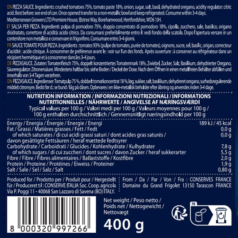 Cirio Pizza Sauce 12 pack 400g multipack - British product