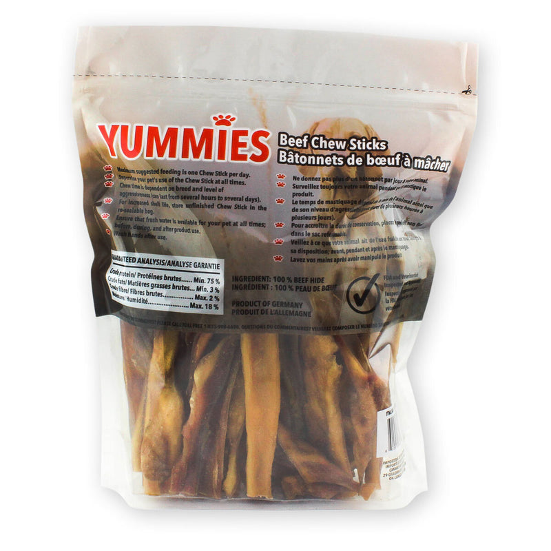 Yummies beef chew sticks 5-8 inch dog chews 680g (British brand)