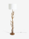 Antler floor lamp hand painted finish fabric shade imported from the UK