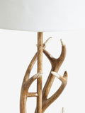 Antler floor lamp hand painted finish fabric shade imported from the UK