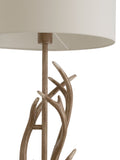 Antler floor lamp hand painted finish fabric shade imported from the UK
