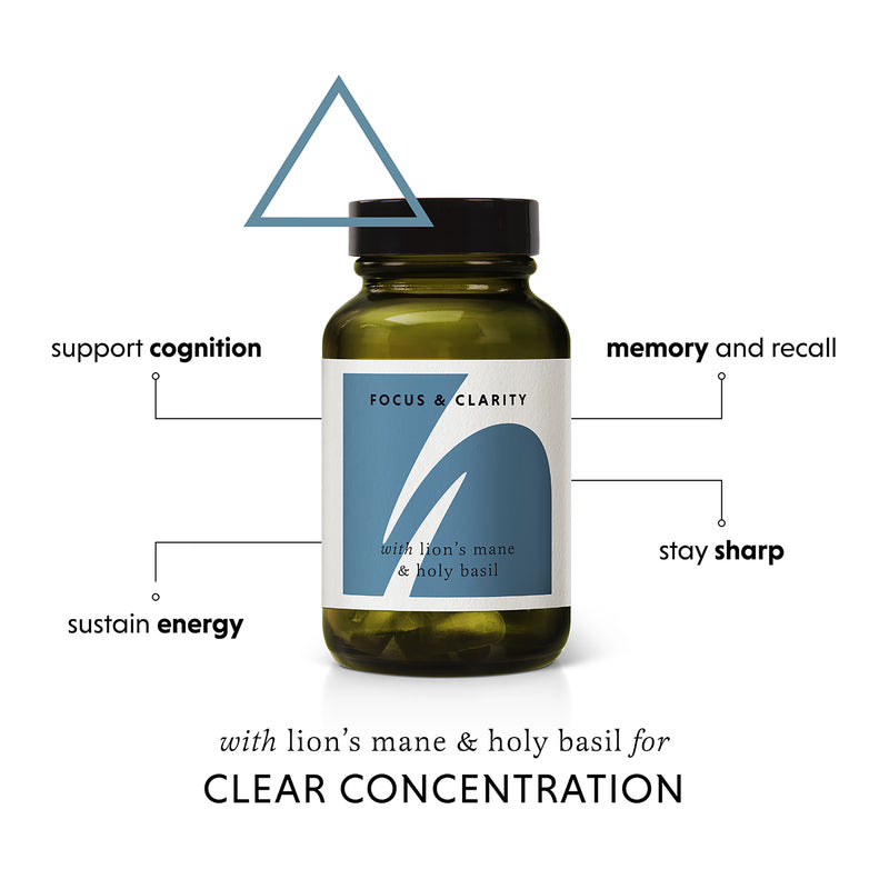 The Herbtender Focus Clarity supplement 60 vegan capsules - British product