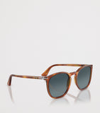 Persol acetate round sunglasses with keyhole bridge, UK version