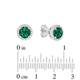 Costco lab emerald diamond earrings 14ct white gold, imported from the UK