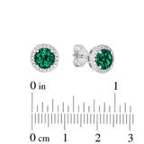 Costco lab emerald diamond earrings 14ct white gold, imported from the UK
