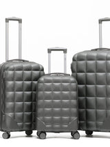 Next Flight Knight Anthracite/Silver Hardcase Suitcase Set of 3- Buy online at McGrocer