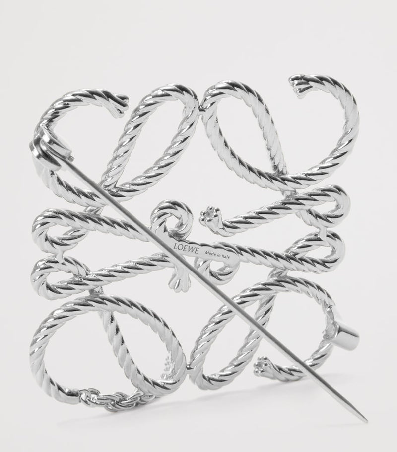 LOEWE Anagram rope brooch H5cm x W5cm, imported from the UK