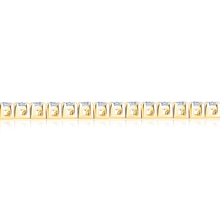 Costco 3ct diamond tennis bracelet round brilliant 18ct gold - British product