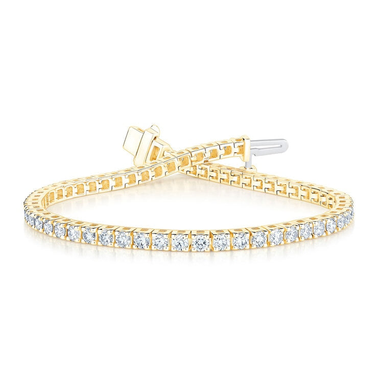 Costco 3ct diamond tennis bracelet round brilliant 18ct gold - British product