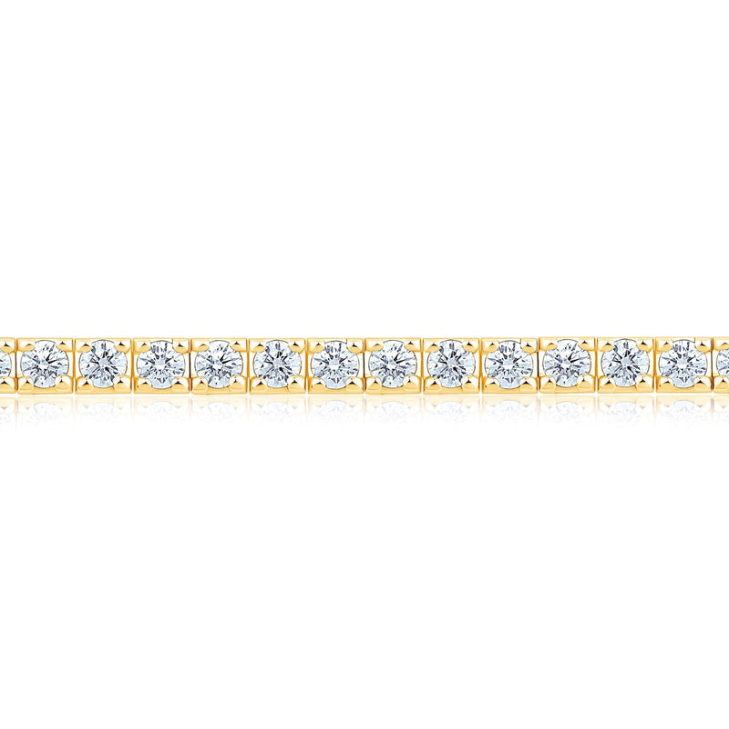 Costco 3ct diamond tennis bracelet round brilliant 18ct gold - British product