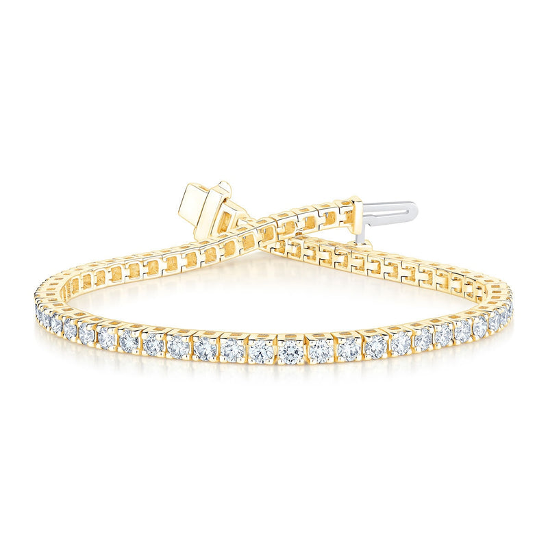 Costco 3ct diamond tennis bracelet round brilliant 18ct gold - British product