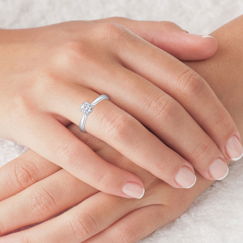Costco diamond solitaire ring 0.50ct round brilliant size N, UK version