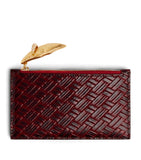 Schiaparelli leather Mouth zipped cardholder, imported from the UK