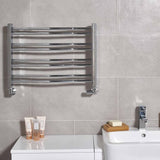 Ultraheat Petit chrome 420x600mm towel radiator, imported from the UK