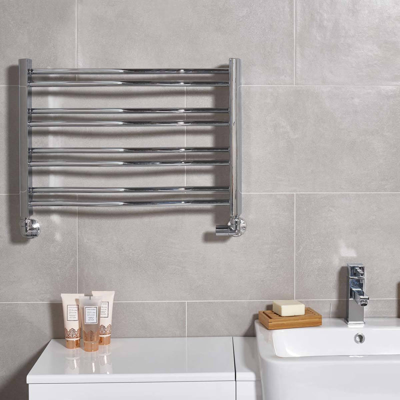 Ultraheat Petit chrome 420x600mm towel radiator, imported from the UK