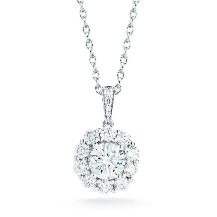 Costco 1.60ct round brilliant diamond pendant 14ct white gold - British product