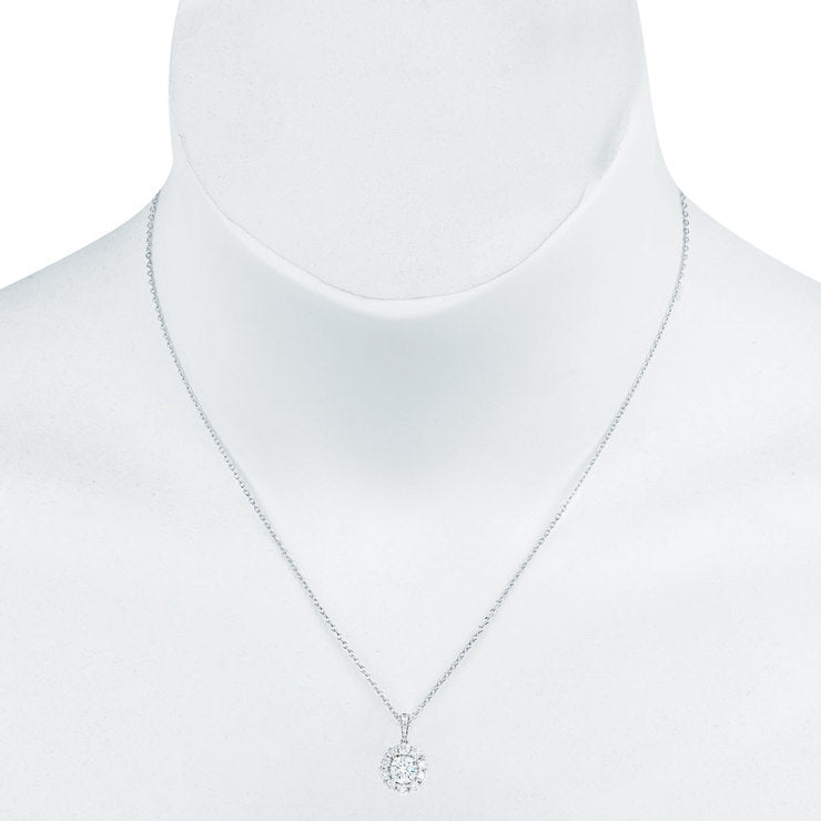 Costco 1.60ct round brilliant diamond pendant 14ct white gold - British product