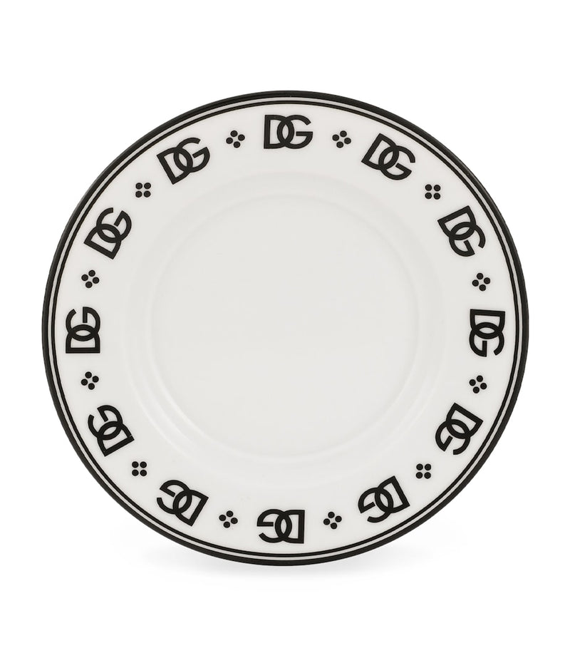Dolce&Gabbana porcelain teacups and saucers with DG monogram, set of two - British product