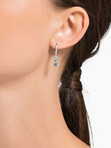 Next Swarovski Silver Tone Stilla Attract Hoop Earrings- Buy online at McGrocer