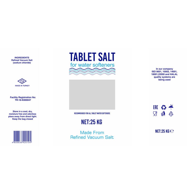 Q Salt water softener tablets 25kg, imported from the UK