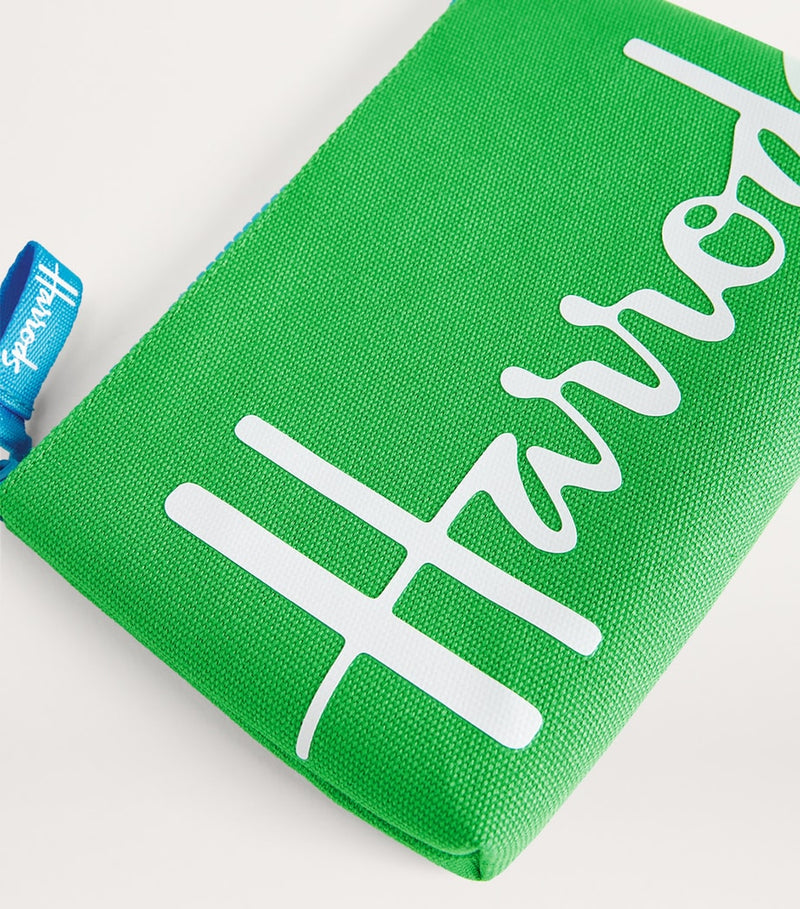 Harrods Small Cotton Logo Pouch, UK version