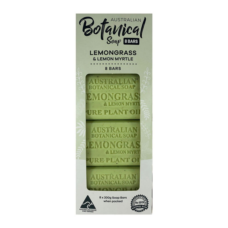 Australian Botanical Soap Lemongrass & Lemon Myrtle 8 pack - British product